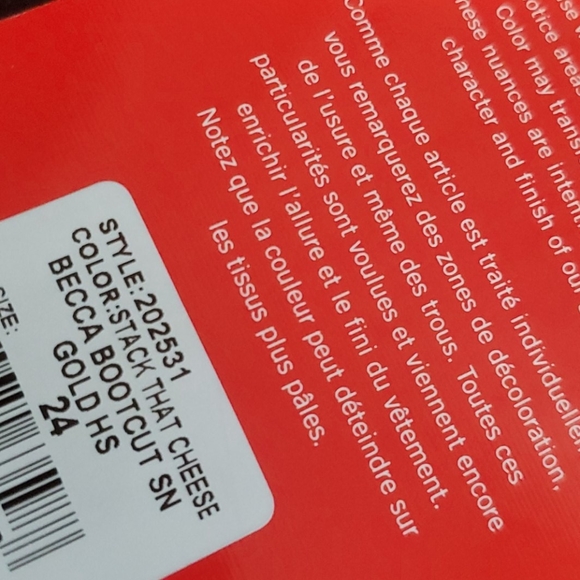 nwt true religion Becca bootcut gold hs jeans 24 - Picture 3 of 7